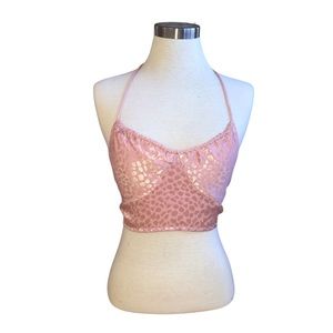 Brand new pink tied strappy top